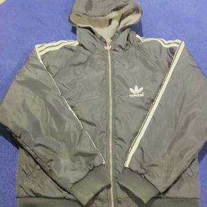 Vintage Adidas black/grey reversible jacket